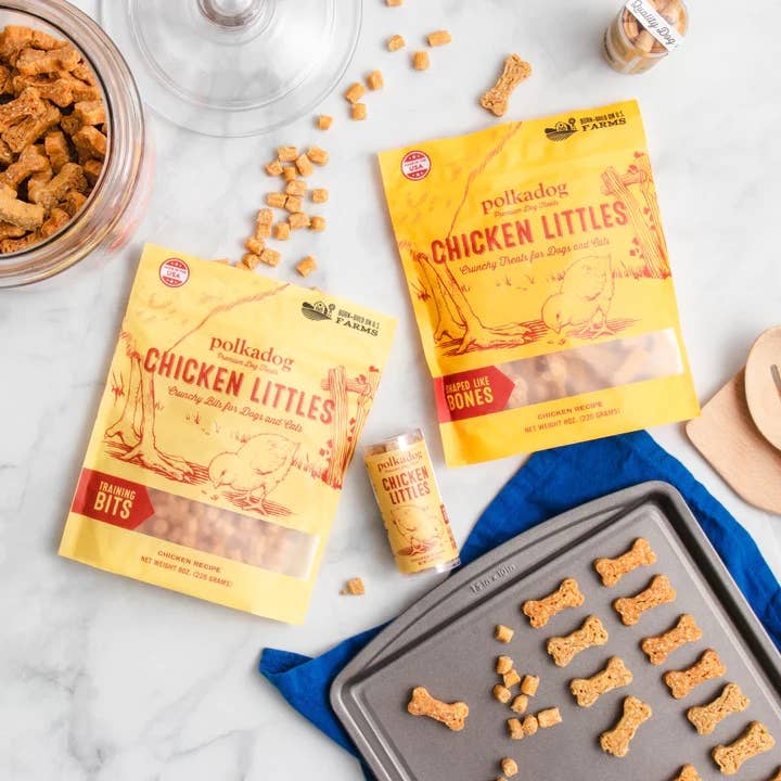 Pet Palette Distribution - Wholesale Pet Treats - Dog - Polkadog Chicken Littles Training Bits Dog & Cat Treats 7oz