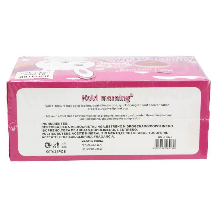 Cap Zone - Venta al por mayor Brillos de labios - Bunny Brillo de Labios Líquido en Aceite 2 en 1 Tubo Squeeze - 24 uds