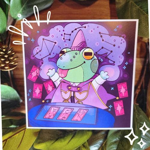 Impresión artística de hechicero - (papel artístico de 8 x 8 pulgadas) para venta al por mayor de Jellyjessbeans Art