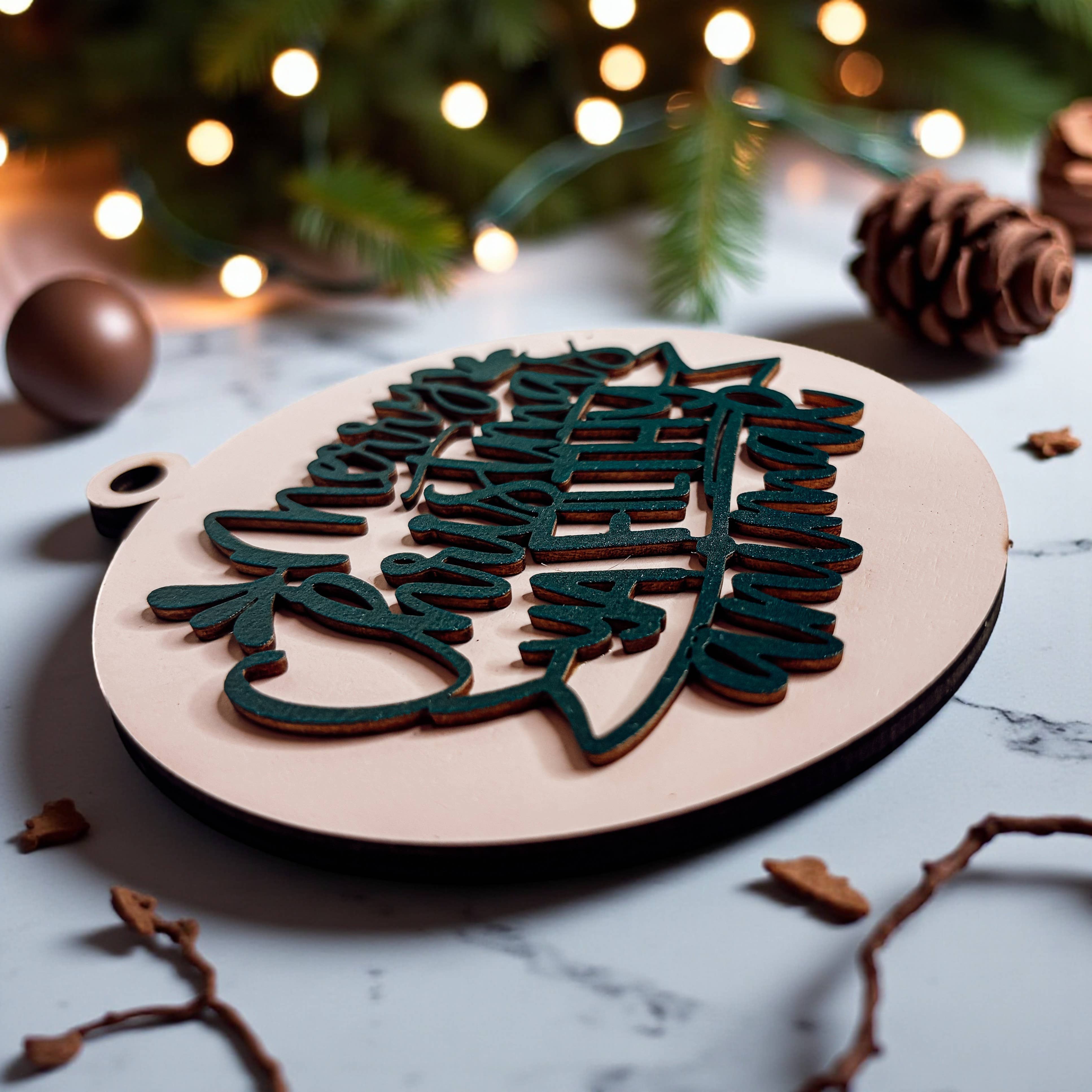 Gia Roma - Wholesale Ornament - Hanging Christmas Decor + Handmade Wooden Ornament Funny90