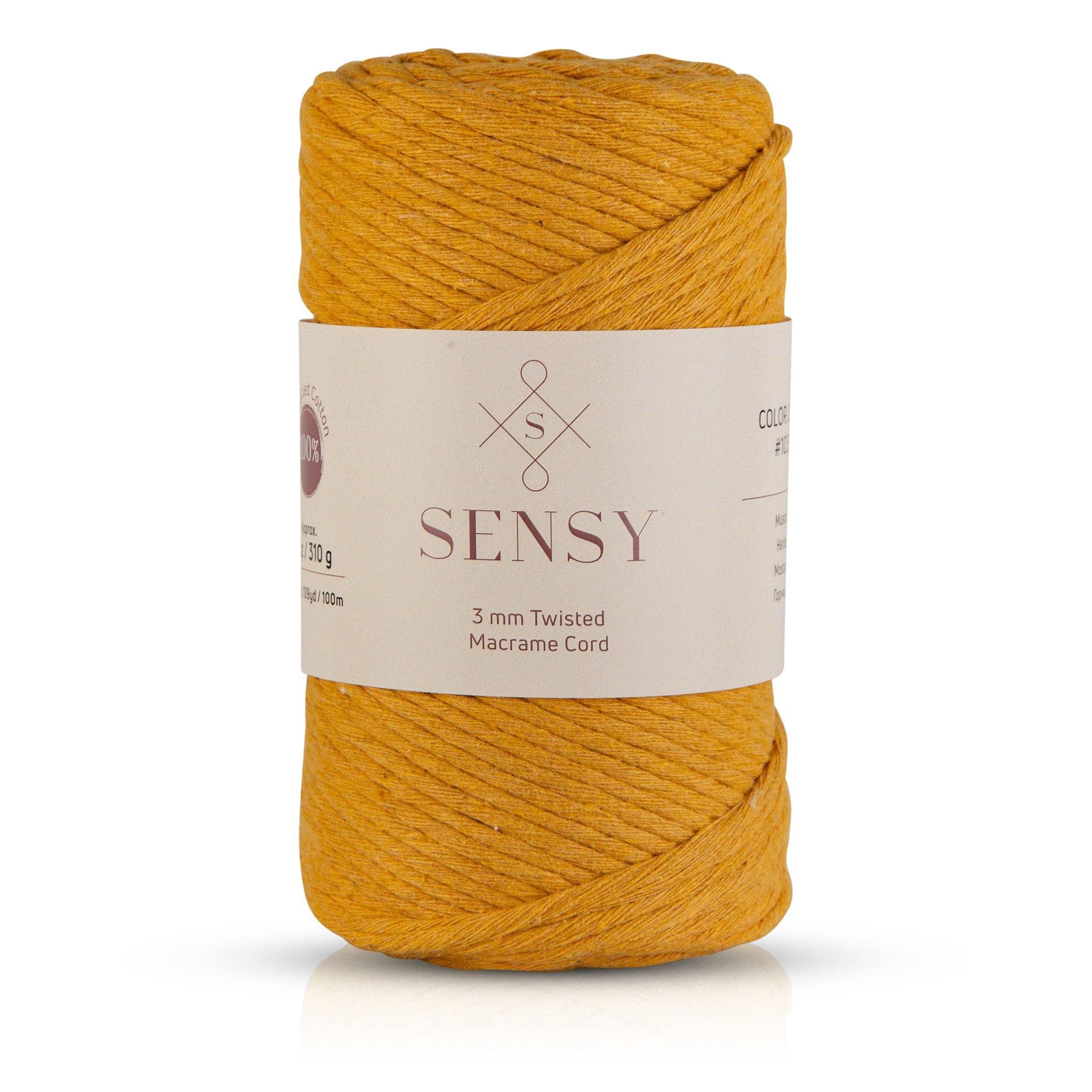 Sensy - Wholesale Yarn - Sensy Premium 3mm - 109 Yards 100% Recycled Cotton Single Strand Macrame Cord20