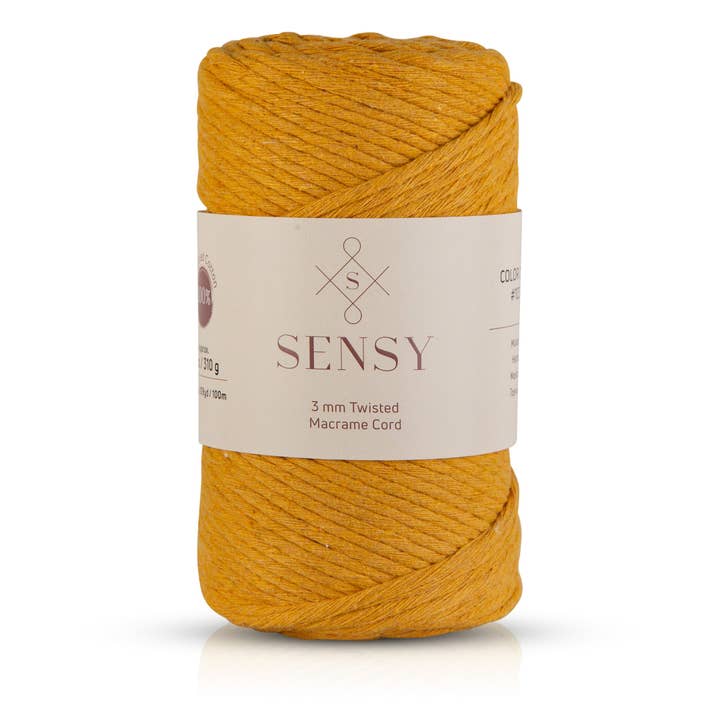 Sensy - Wholesale Yarn - Sensy Premium 3mm - 109 Yards 100% Recycled Cotton Single Strand Macrame Cord20