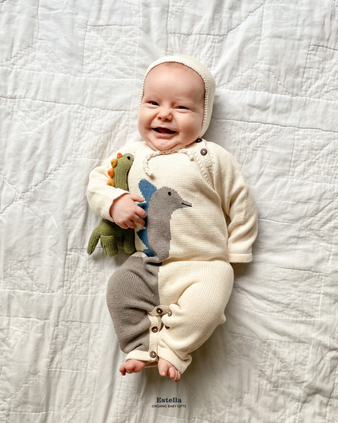 Estella – wholesale Handheld rattle – Baby – Baby Rattle Toy-Brachiosaurus Dinosaur (Machine Washable)2