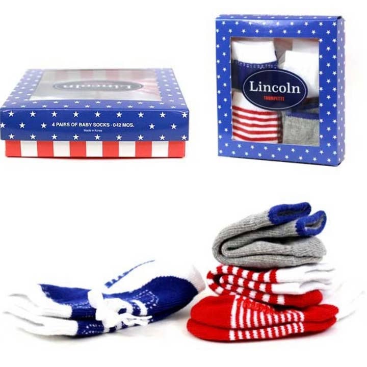 Trumpette- Lincoln Style 0-12 Month Socks- 4pk for wholesale by St. Louis Wholesale LLC