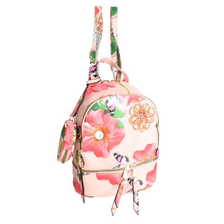 Pink Blush Floral Backpack Set for wholesale on Faire