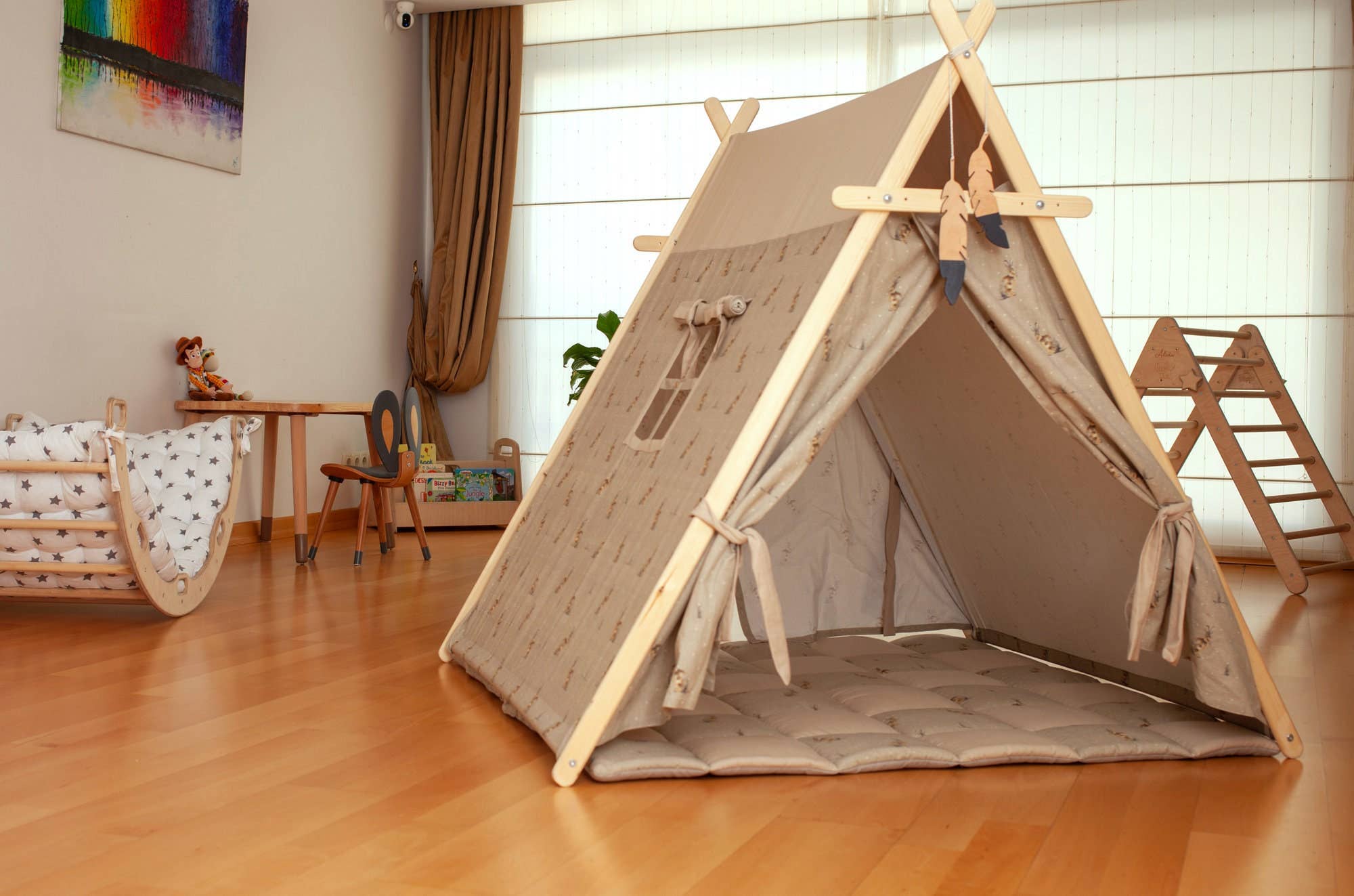 kidodido - Wholesale Tent - Kinderen - Peuter Tent en Speelkleed Set, Viking Tent voor Kinderen1