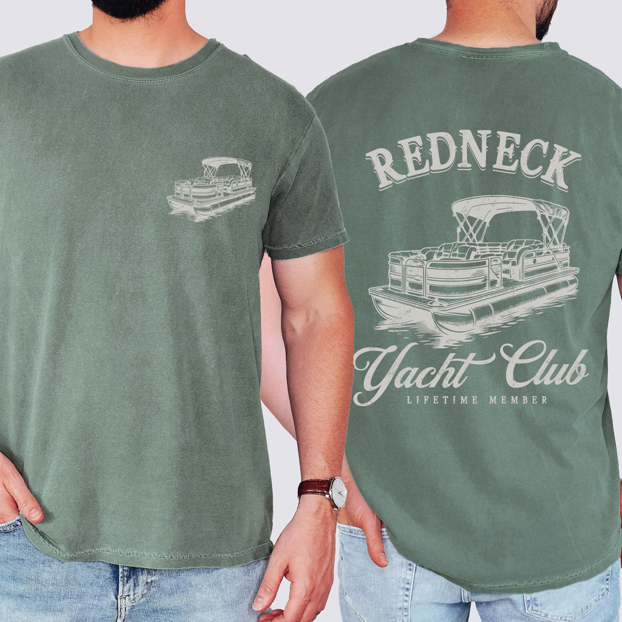 Refinery Number One LLC - Wholesale T-Shirt (Graphic) - Unisex - Redneck Yacht Club Boating, Country, Lake Life T-Shirt3