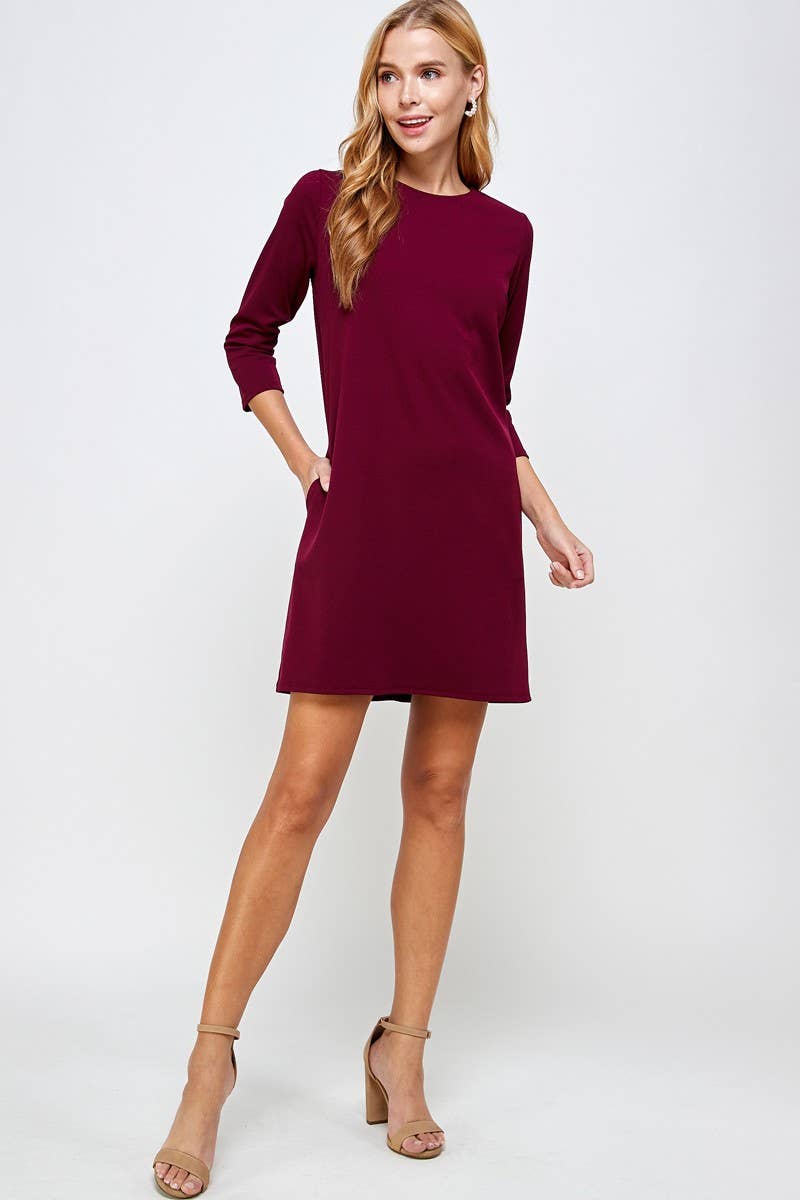 Vanilla Monkey - Wholesale Dress - Women's - Solid Shift Dress5