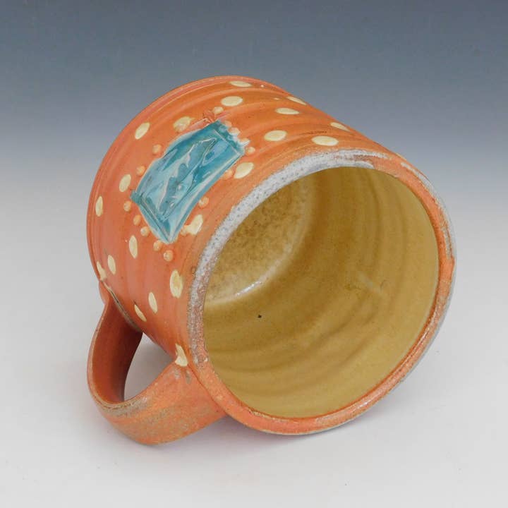 Fine Mess Pottery - Wholesale Coffee Mug - Leaping Salmon Mug3