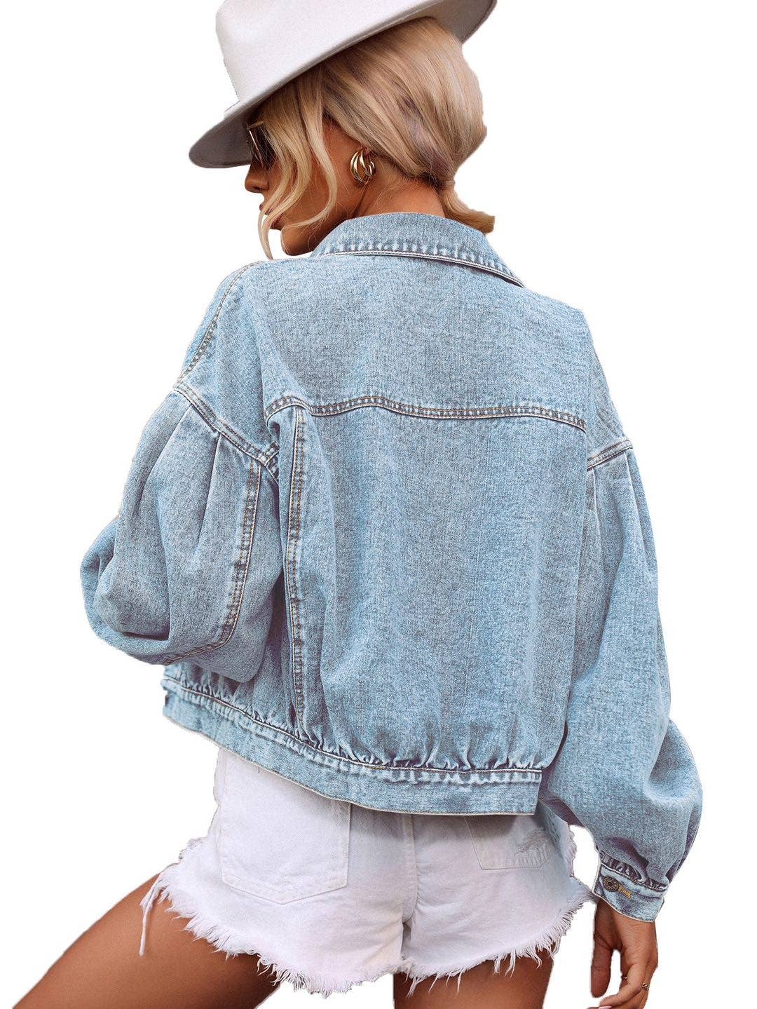 Miss Sparkling - Wholesale Denim Jacket - Women's - Oversized denim jacket4