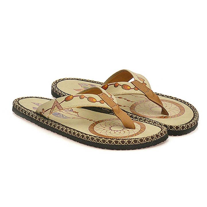 Cream Dream Catcher Flip-Flop CAL401 for engroshandel hos Goby