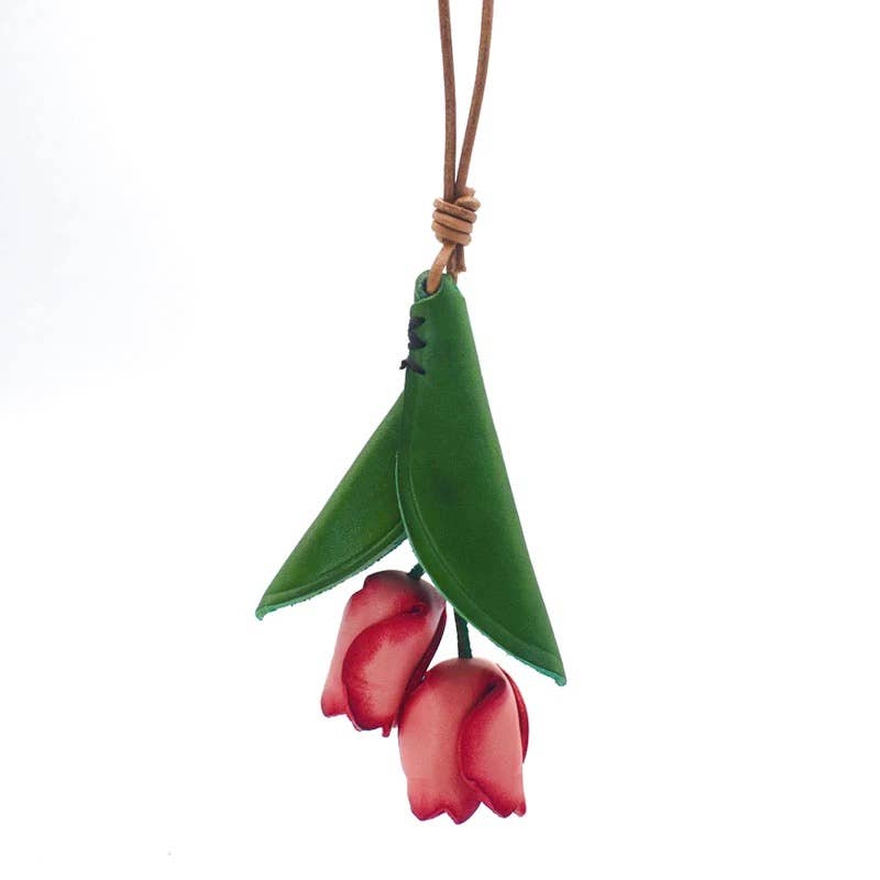 Sook Stainable - Wholesale Shoulder Bag - Women's - Grain Leather Handmade Tulip Bag Charms Key Holder0