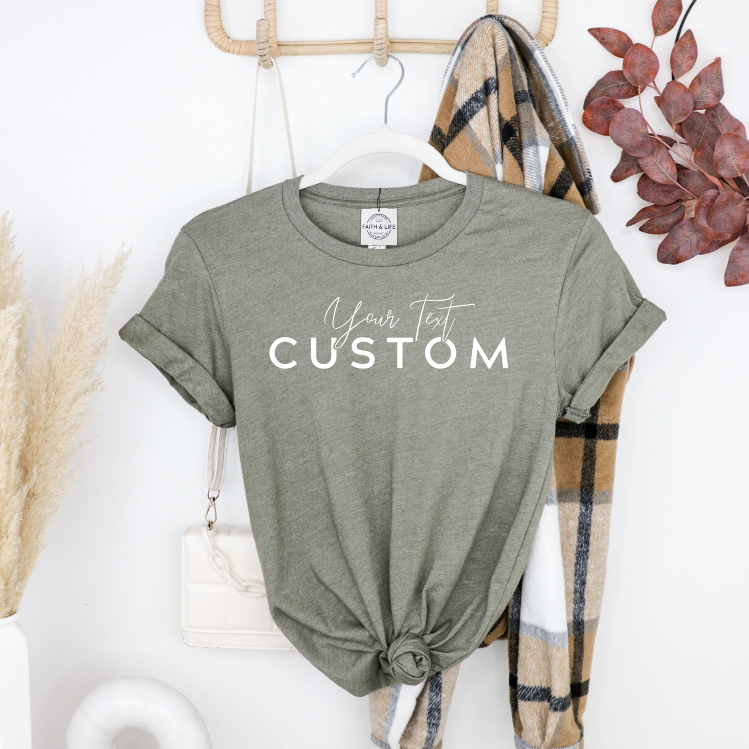 Custom Shop Name or Text Personalized Boutique Logo T-Shirt for wholesale on Faire10
