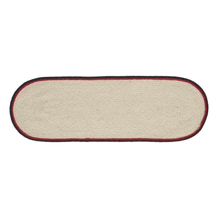 VHC Brands - Wholesale Table Runner - Jolly Ole Santa Jute Oval Runner 12x362
