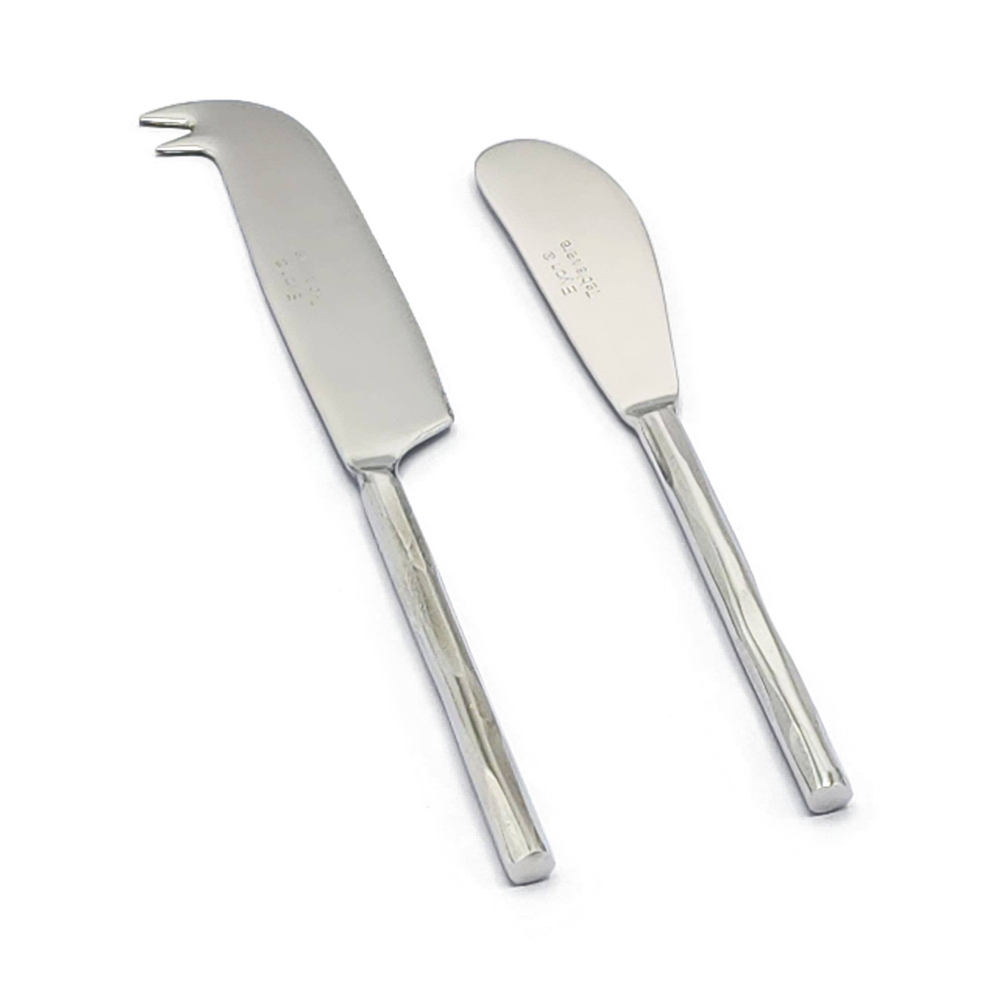 Elyon Tableware® - Wholesale Cheese Spreader - Elyon Ramapo 2-Piece Reflective Hand-Forged Cheese Knife Set4