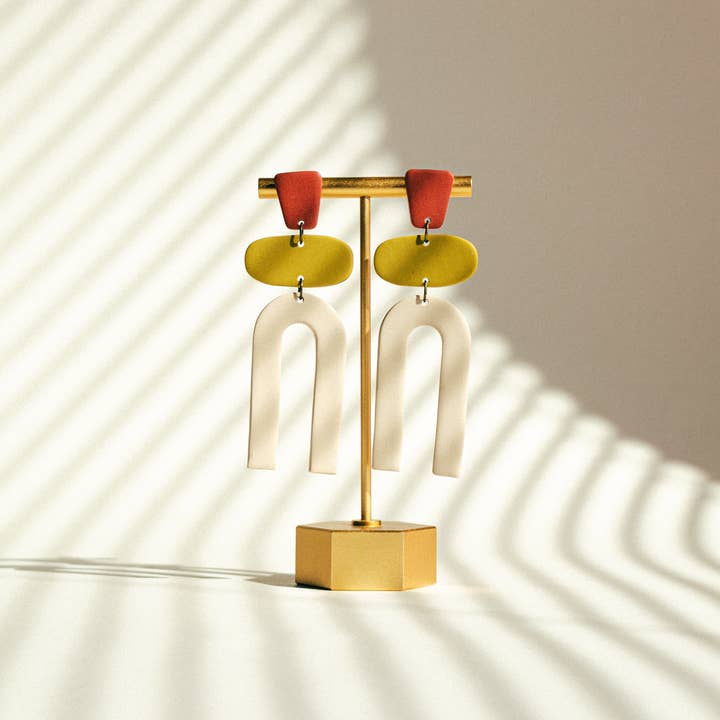 Lauren | Modern Minimalist Polymer Clay Earrings for wholesale by Morning Lola