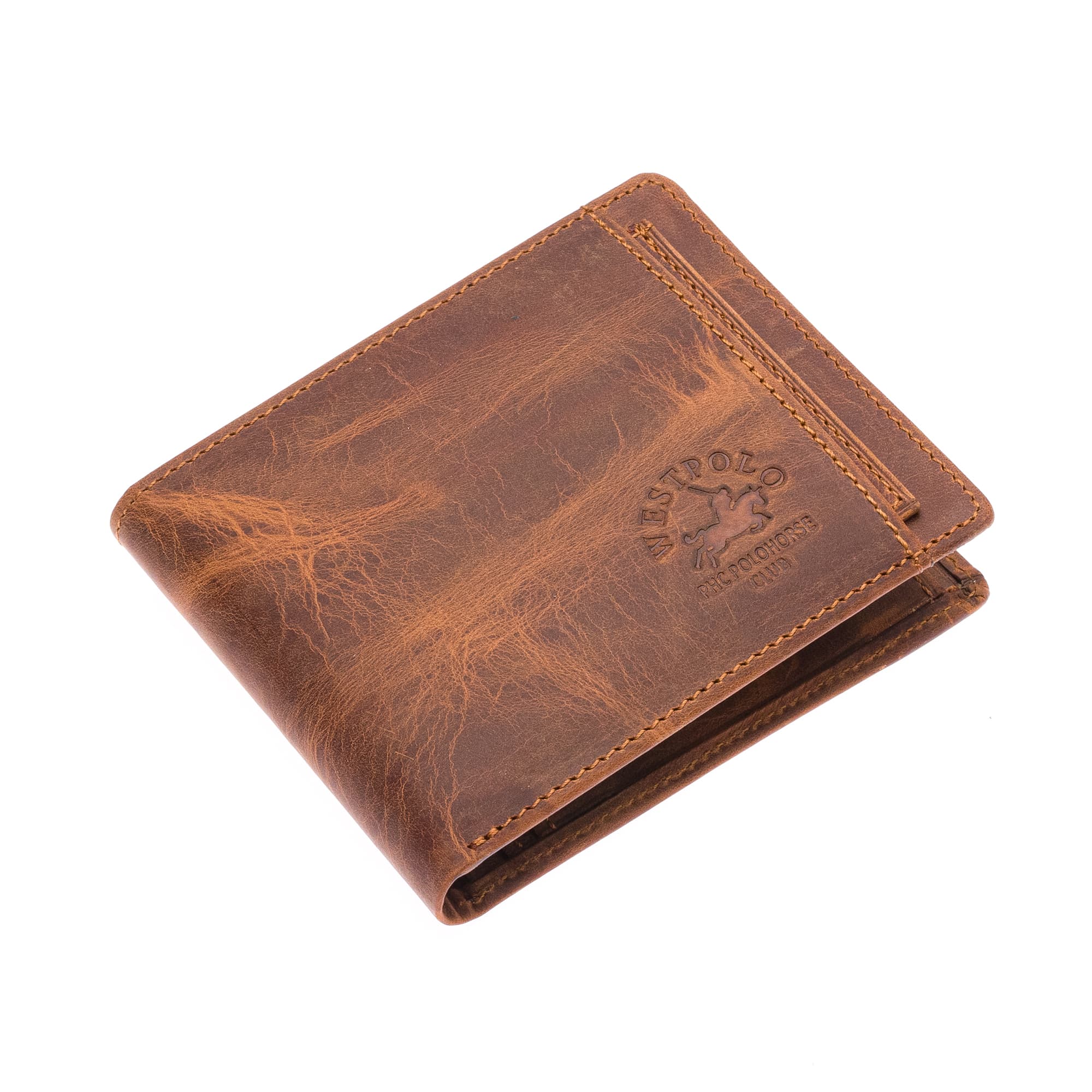 WESTPOLO – wholesale Card holder – men's – Westpolo Harvey Secret Card Holder Slot-Men Vintage - Camel2