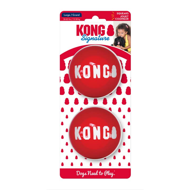 Pet Palette Distribution - Wholesale Pet Fetch Ball - Dog - KONG® Signature Balls Dog Fetch Toy Large 2pk