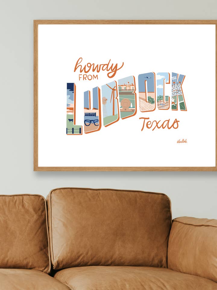 Howdy From Lubbock Texas for wholesale by Daley Kaye Studio