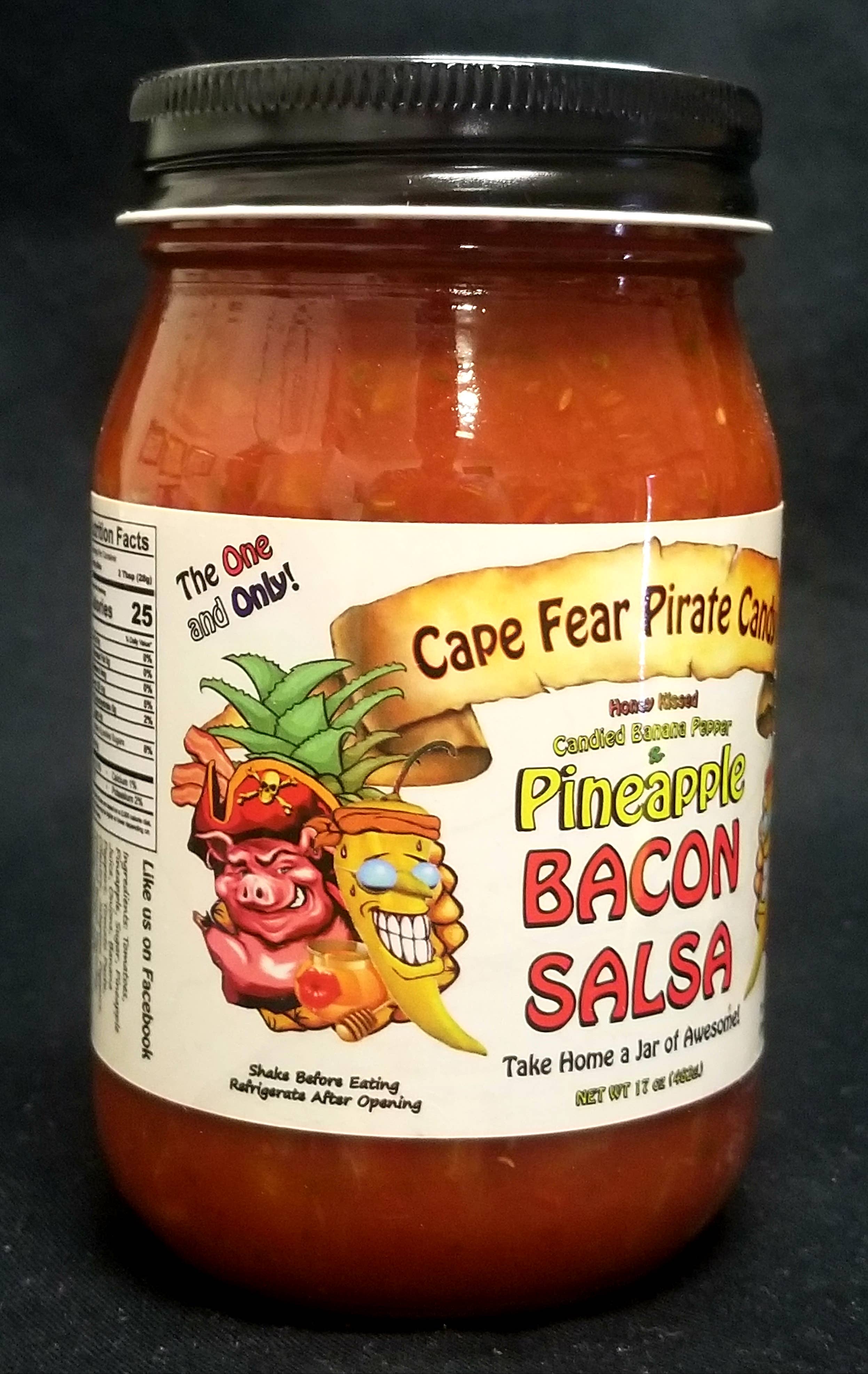 Cape Fear Pirate Candy, LLC - Wholesale Salsa - Pineapple Bacon Salsa1