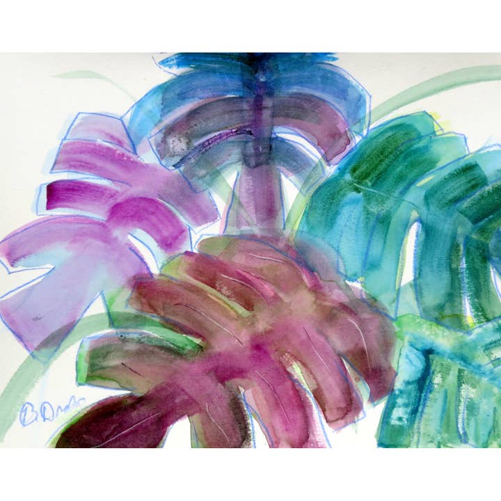 Monstera Leaves Place Mat Set of 4 for wholesale by Betsy Drake Interiors