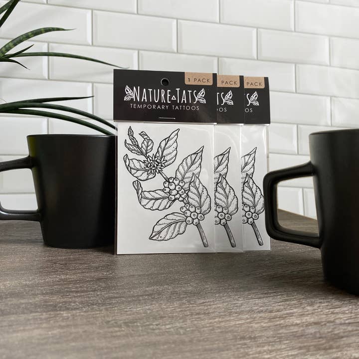 NatureTats - Wholesale Temporary Tattoo - Coffee Plant Temporary Tattoo2