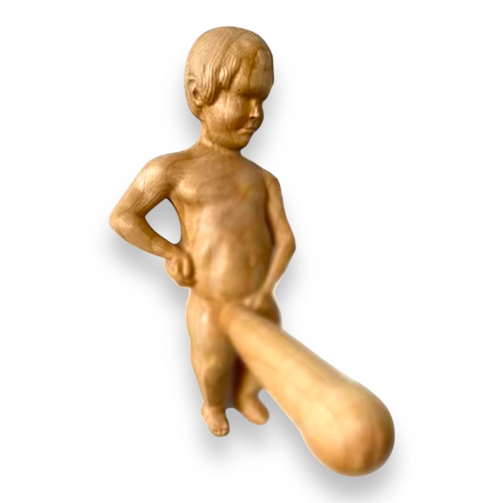 Kinky Pleasure - Wholesale Toilet Paper Holder - Kinky Pleasure - AX112 - Toilet Roll Holder Manneken Piss - Made of Wood with Installation Kit2