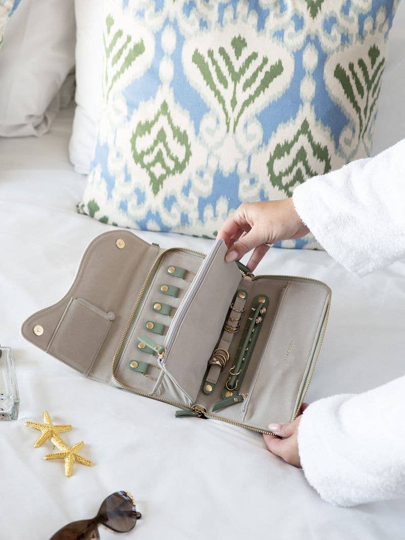 Stackers – wholesale Jewellery box/organiser – Wave Collection - Seafoam Green Jewellery Roll 0