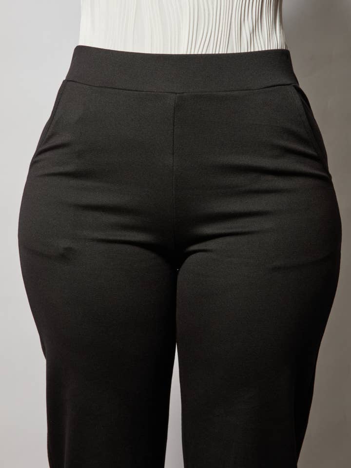 REDFINCH APPAREL INC - Wholesale Pants - Women's - Womens High Rise Stretch Ponte Straight Leg Pants