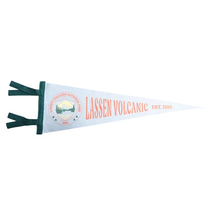 Lassen Volcanic Pennant for wholesale by Weekend Trip Designs