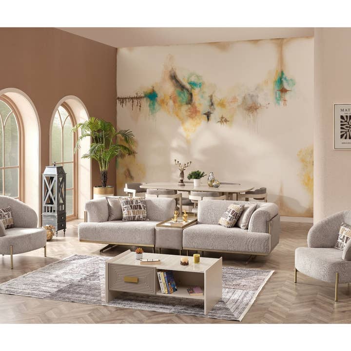 Urla Stationary Module Sofa Cream for wholesale on Faire7