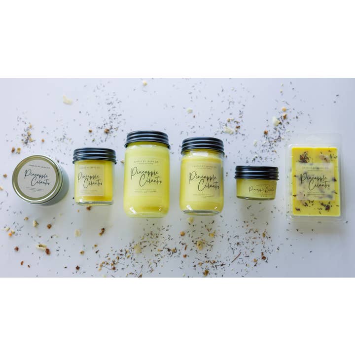 Candles By Laura - Wholesale Jar/Filled Candle - Pineapple Cilantro Soy Jar Candle