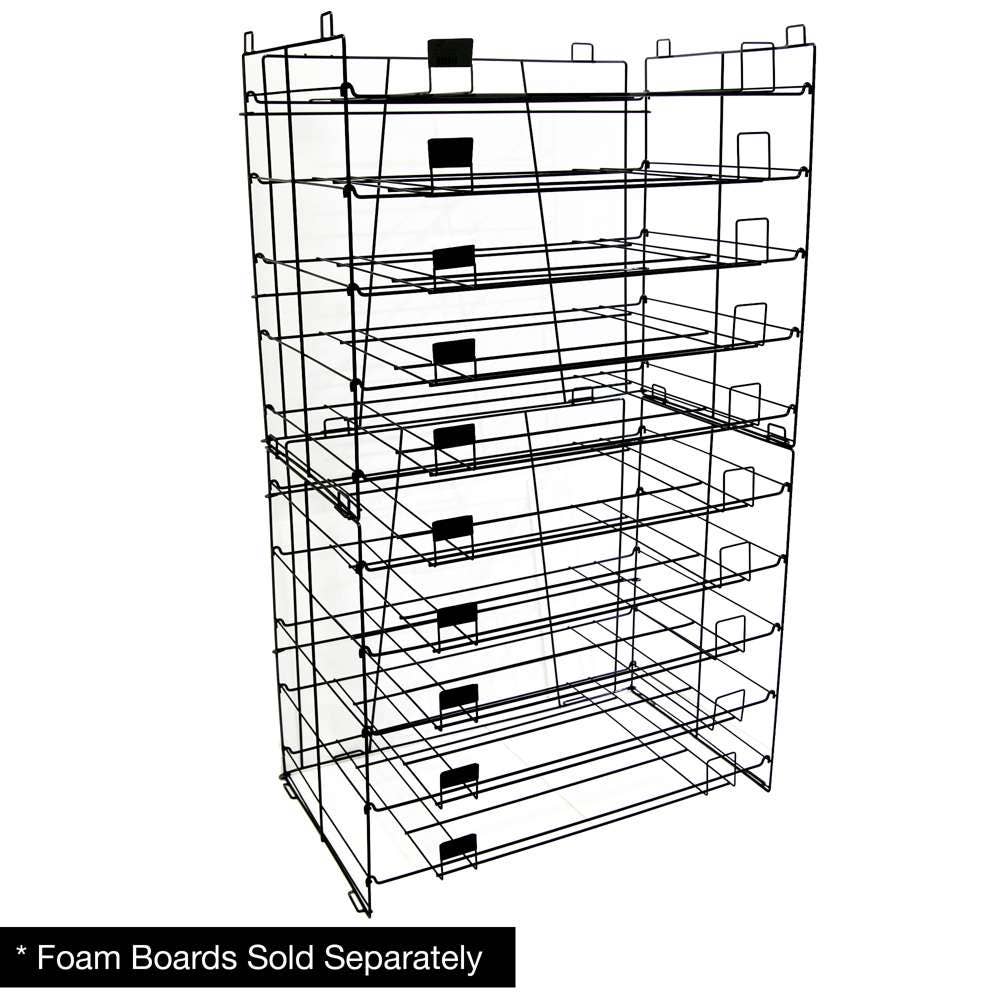 Luna Office Supply -  Everyday Essential - Wholesale Retailer Display - Paper & Novelty - BAZIC 20" X 30" 10-Slots Foam Board Display Rack1