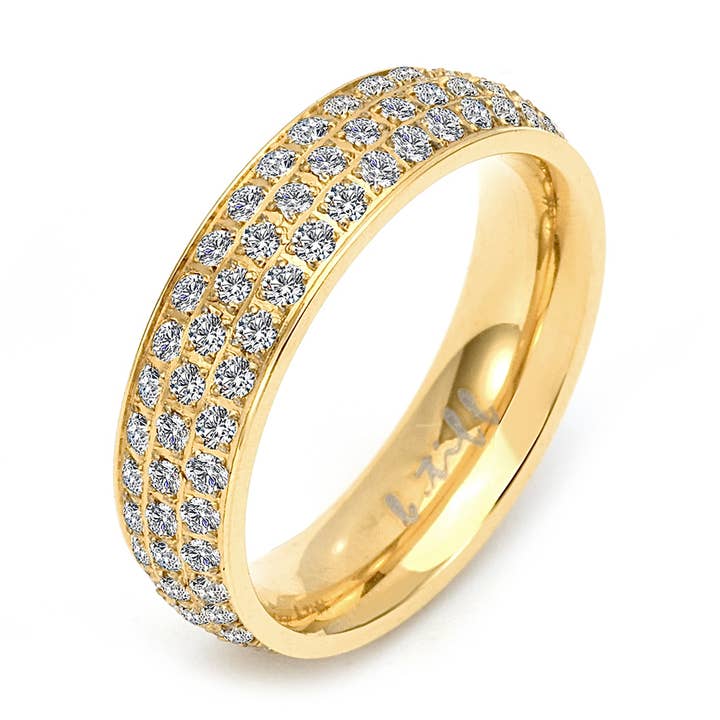 Bague d'éternité à trois rangs en or RG130G B.Tiff pour la vente par B.Tiff