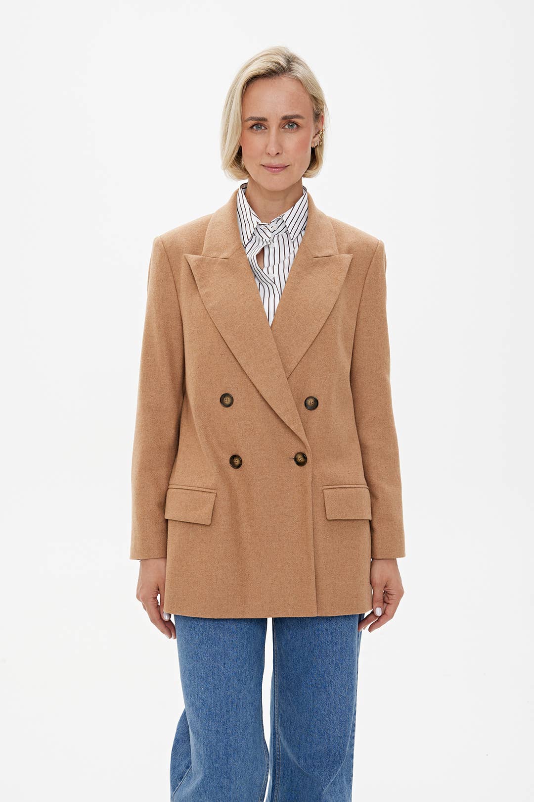 CAPSULE by Agnė Gilytė - Wholesale Blazer - Women's - Blazer 'MILAN' | premium wool mix in caramel8