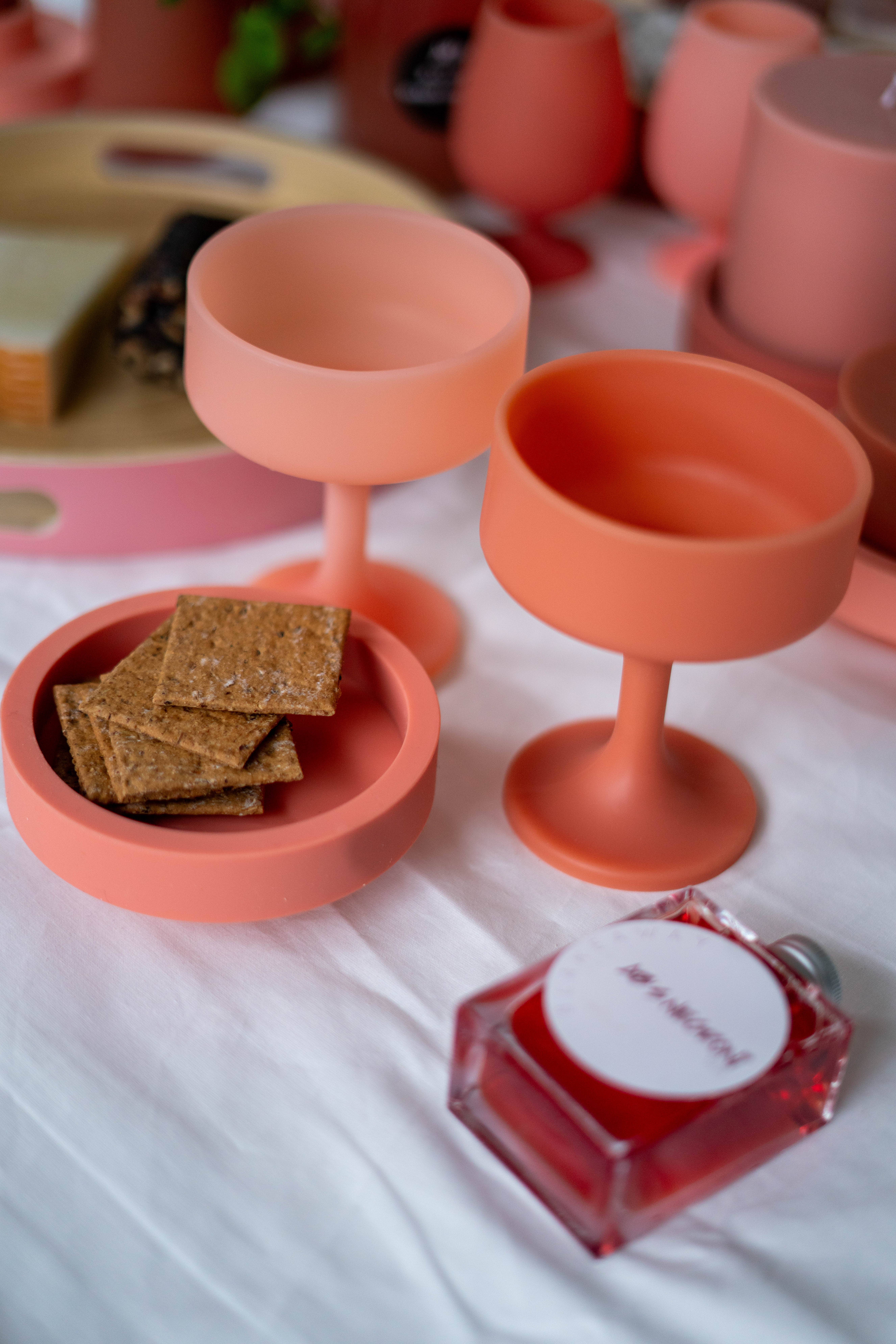 porter green | style + sustainability - Wholesale Cocktail/liquor glass - Terra + Peach | Mecc | Silicone Unbreakable Cocktail Glasses7