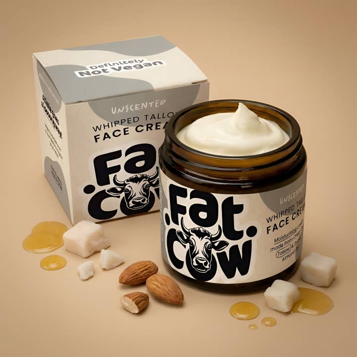 Whipped Grass-Fed Tallow Face Cream | With Sweet Almond Oil for wholesale by Fat Cow Skincare
