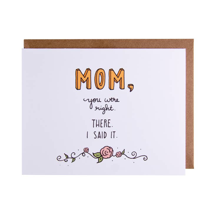 Maman avait raison pour la vente par Drawing a Blank Cards + Gifts