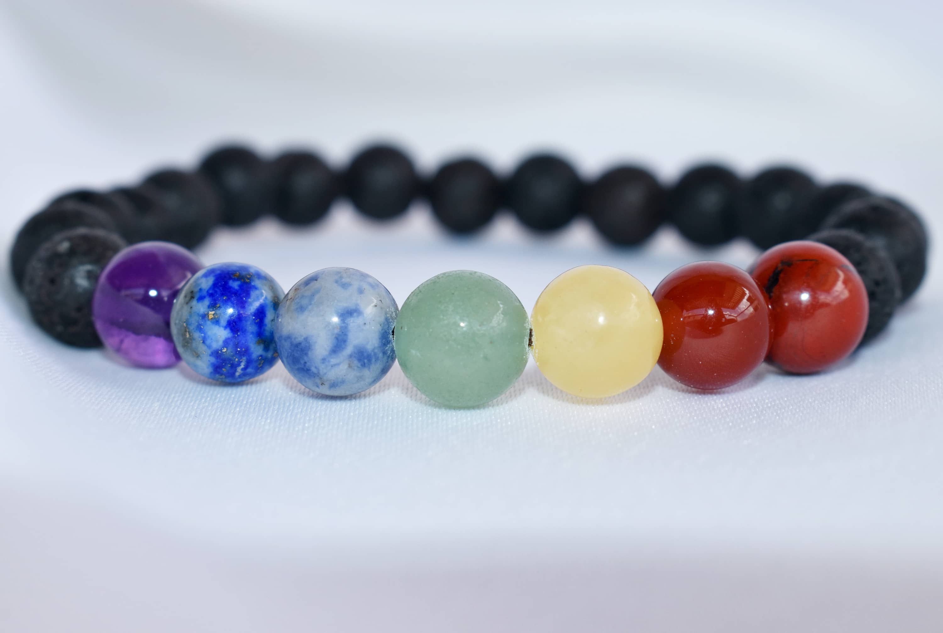 Soothing Crystals - Vente Bracelets d'aromathérapie - Diffuseur de lave | Lave avec 7 chakras | Bracelets d'aromathérapie3