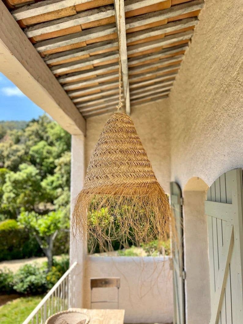 Etnico del Mondo - Wholesale Chandelier/Hanging Light - Moroccan Handmade Straw Pendant Chandelier #112