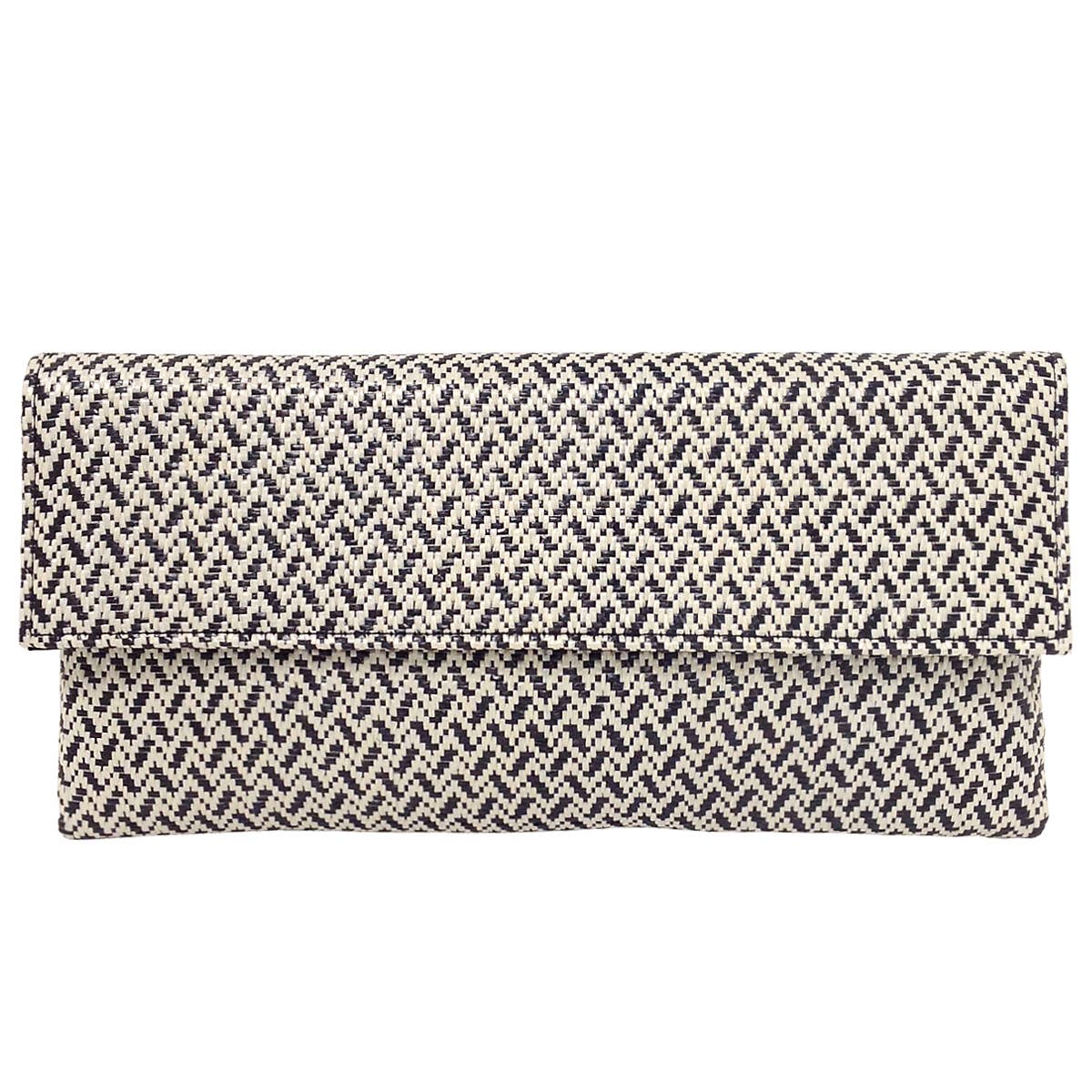 JNBFASHION.COM – Engroshandel Clutch - Dame – Chevron Straw Clutch taske2