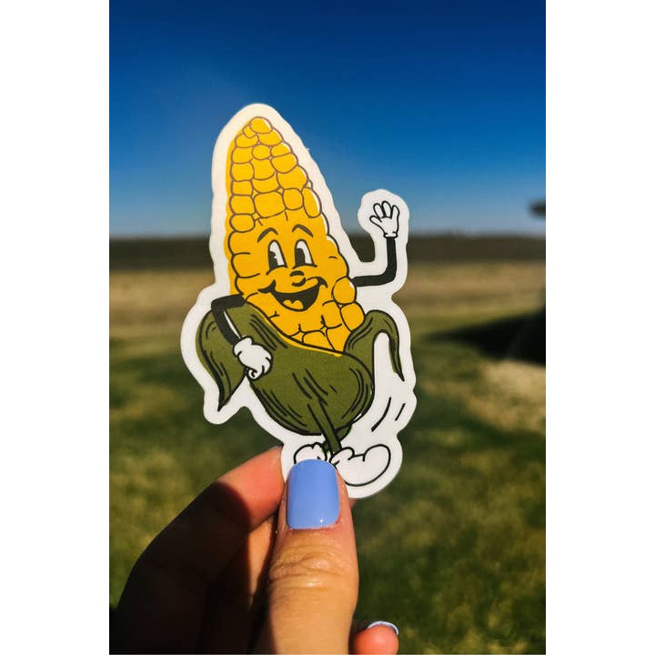 Kelso & Company - Wholesale Sticker - Ahhh Shucks Dancing Corn Decal