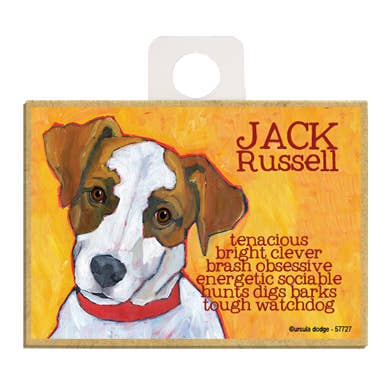 Jack Russell 2,5" X 3,5" ímã de madeira por atacado de SJT Enterprises, Inc.