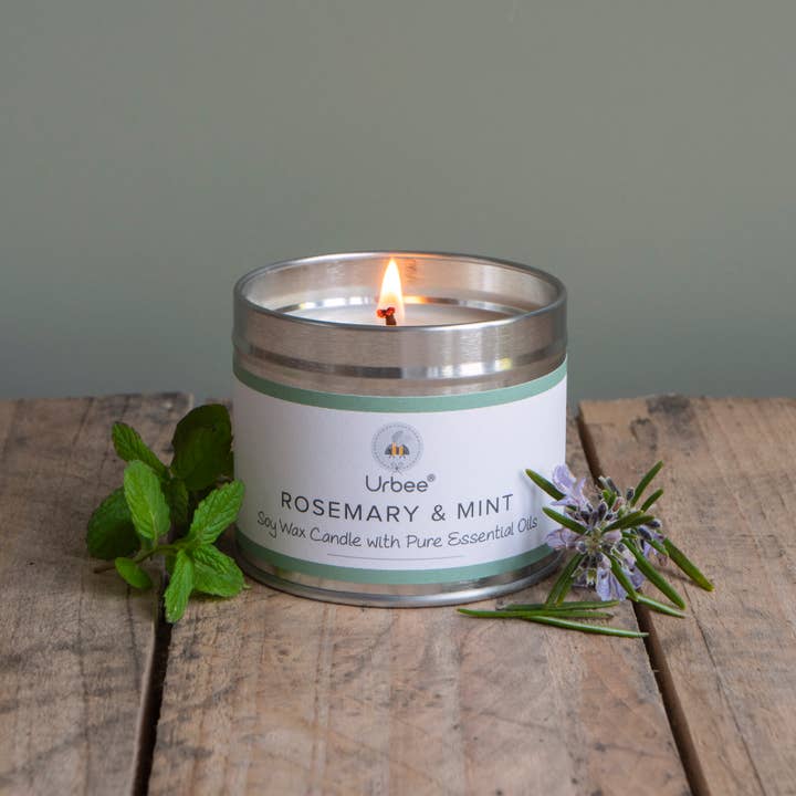 Rosemary & Mint EO - Vela de soja 200ml por atacado de Urbee
