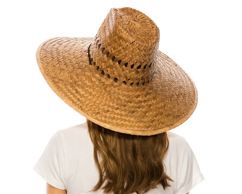DNMC - Wholesale Straw Hat - Women's - UPF 50+ Palm Leaf Straw Lifeguard Hat - Made in Mexico2