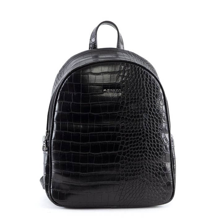 Erium Croco Backpack for Women Black for wholesale by ERIUM - Bags and Accessories