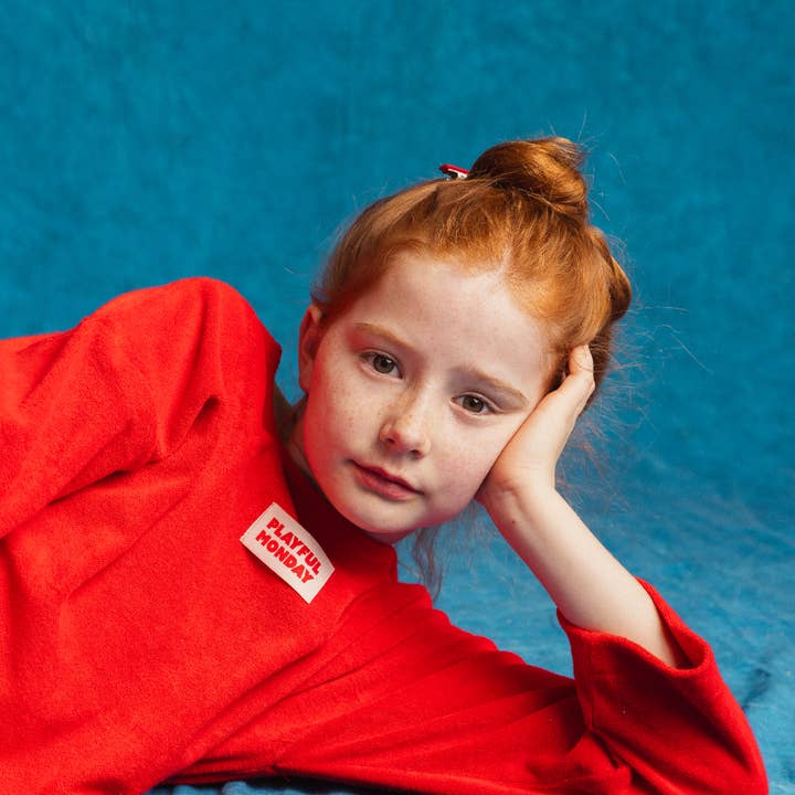 Ensemble de jeu - Coton Terry (Rouge) pour la vente par Playful Monday