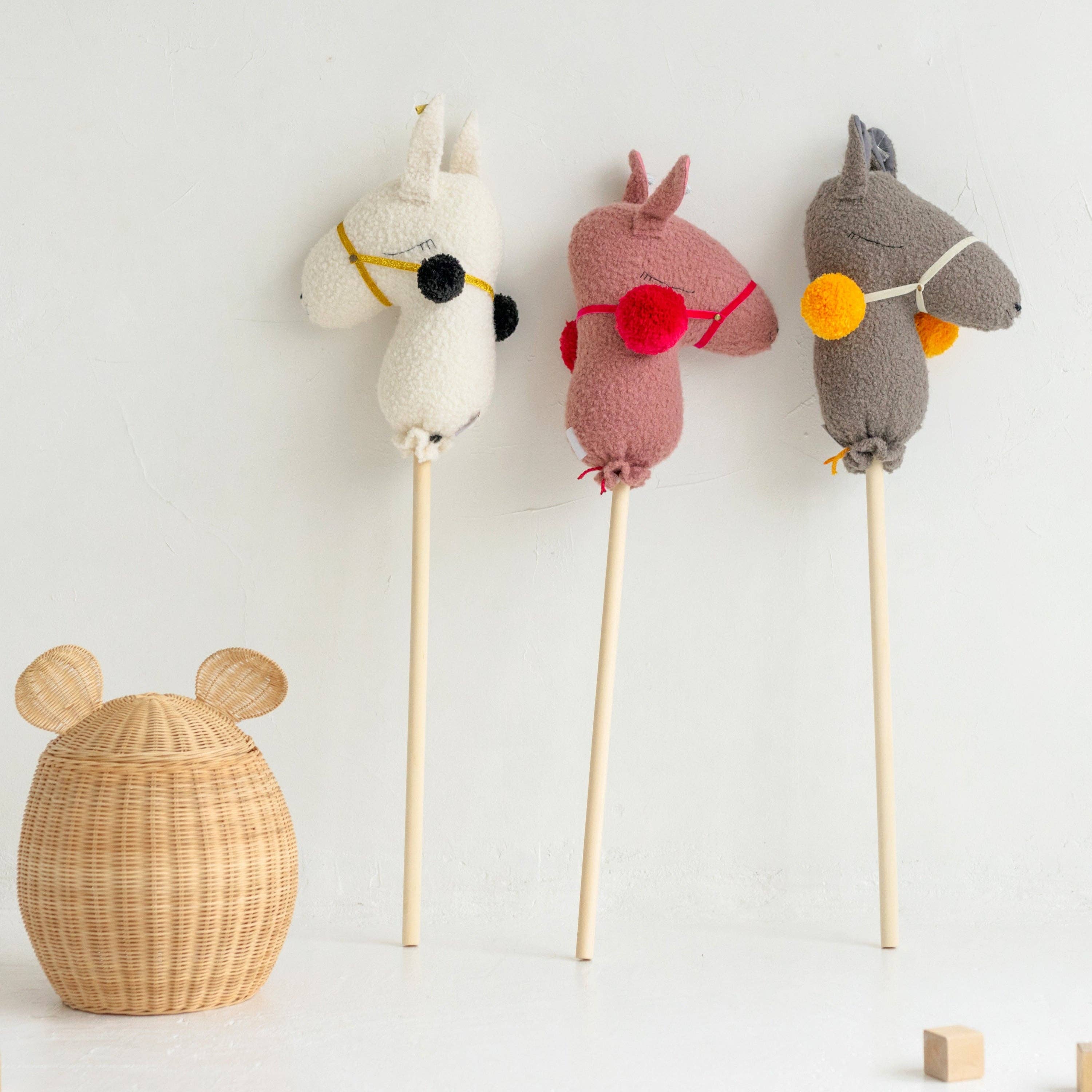 MINICAMP - Wholesale Stuffed/Plush Toy - Kids & Baby - MINICAMP Handmade Llama Alpaca Hobby Horse Stick Toy from Boucle in Grey9