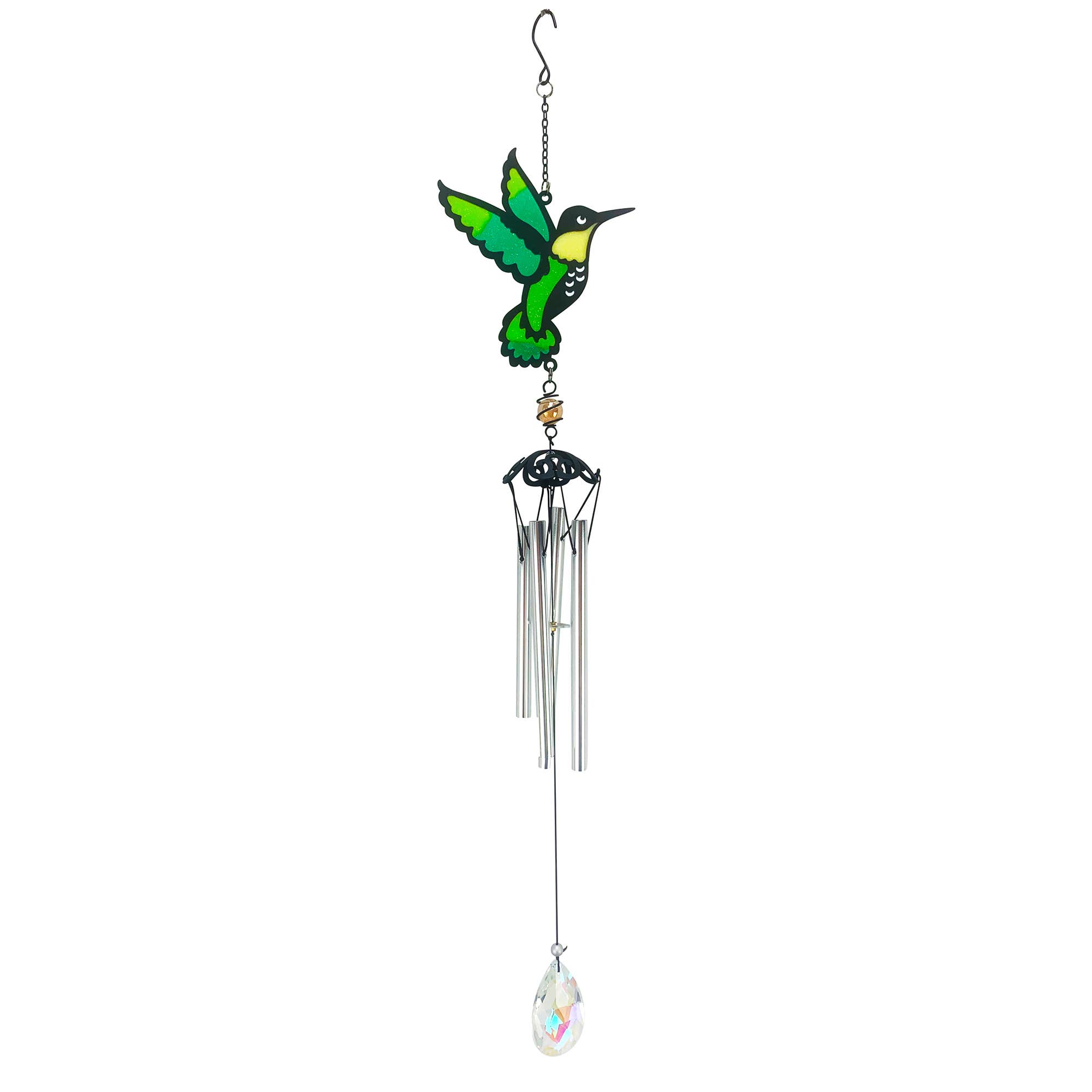 RCS Gifts - Wholesale Wind Chime - Hummingbird Crystal Suncatcher Wind Chime - 25"1