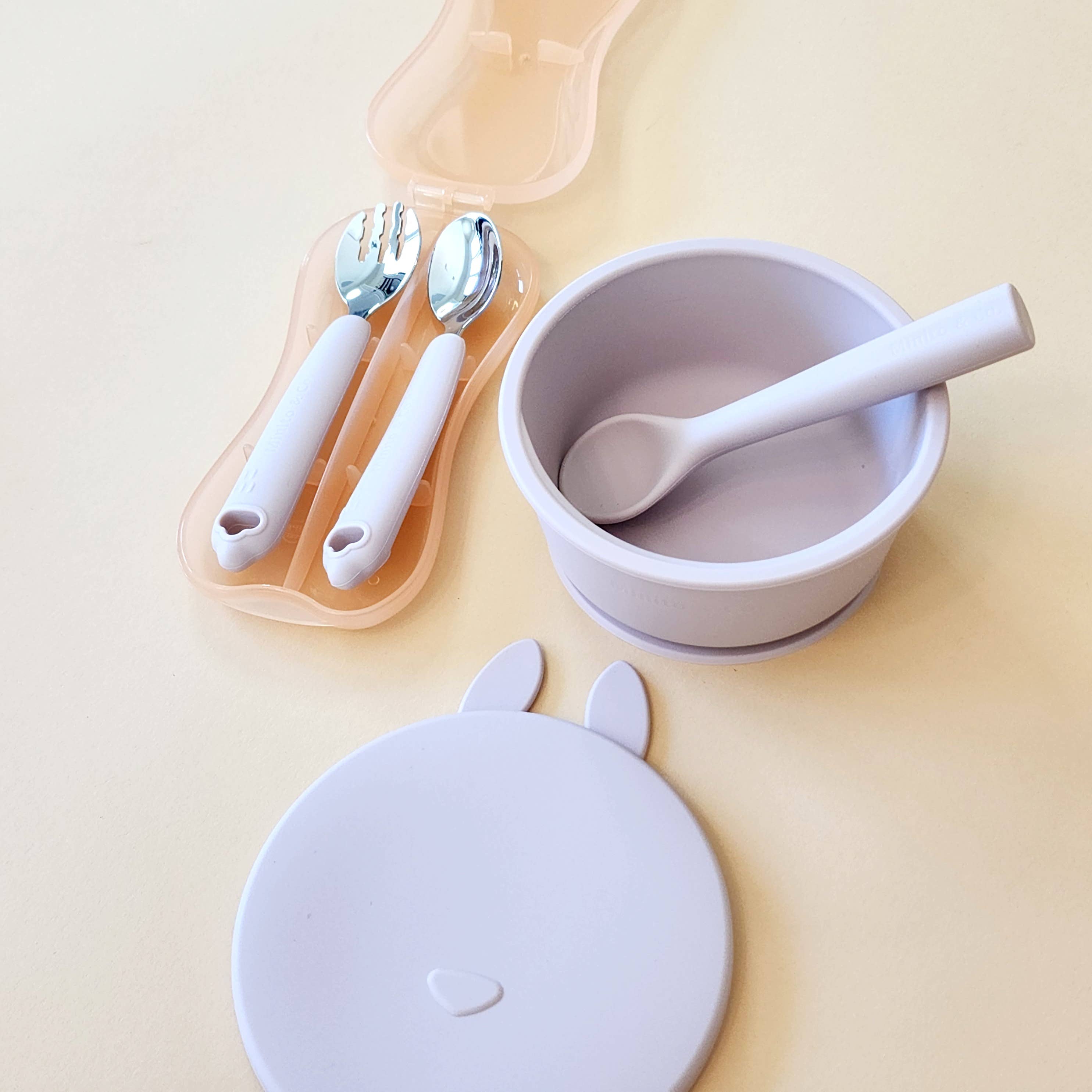 Minito & Co. – wholesale Flatware set – Kids & Baby – Silicone & Stainless Steel kids Utensils with Case2